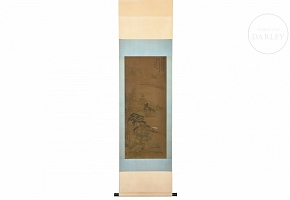 Chinese painting “Guqin Concert by the River,” signed Wen Zhengming