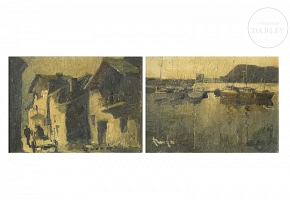Ramón Poveda Ibars (1936) “Two landscapes”