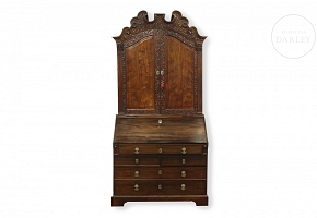 木制秘书桌，奇彭代尔风格，20世纪