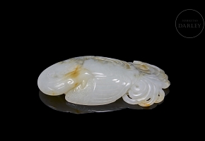 Escultura de jade blanco 