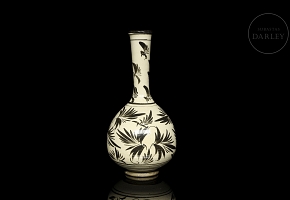 Glazed ceramic vase ‘Leaves’, style Song
