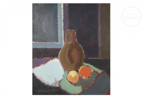 20th century painting ‘Still life with jug and oranges’