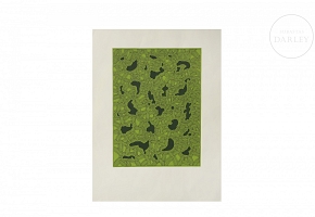 Alfredo Alcain Partearroyo (1936) “Spots on Green,” 2003