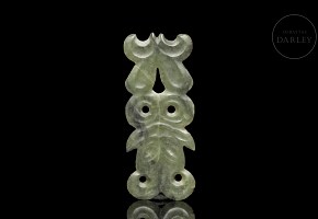 Carved jade plaque, Hongshan style