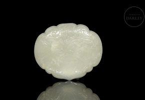 Carved jade plaque ‘Vase’, Qing dynasty