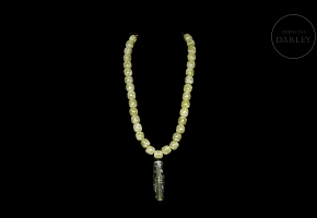 Collar de cuentas de jade y ágata