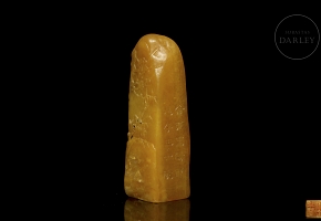 Shoushan seal ‘Cherry tree and poem’, Qing dynasty