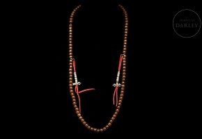 Collar Mala de ciento ocho semillas, Tibet, dinastía Qing