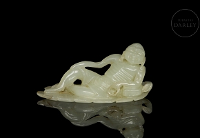 Figura de jade blanco