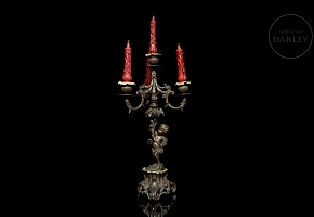 Bronze candelabrum, 20th century