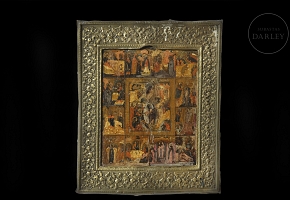 Orthodox icon ‘The Resurrection of Christ and the Descent into Hell’, 19th century