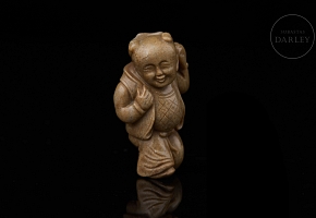 Jade figure “Smiling Boy”, Ming dynasty