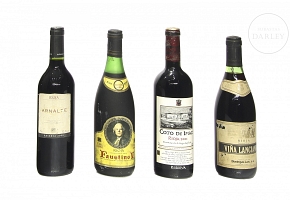 Four bottles of red wine from Rioja