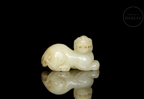 Figura de jade blanco
