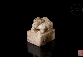 Carved jade ‘Beast’ seal, Ming dynasty