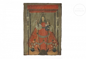 Colonial School, 18th century, “Virgin with Canopy”