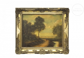 Bernard Denauge (19th century) ‘Lady on the Road’