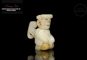 Figura de jade blanco