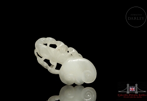 Figura de jade blanco 