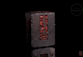 Sello de piedra negra Shoushan