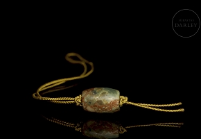Carved jade bead, Hongshan culture