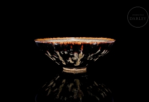 Black-glazed ceramic bowl from the Jizhou kiln, Song Style