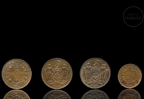 Four Borneo coins, XIXth century
