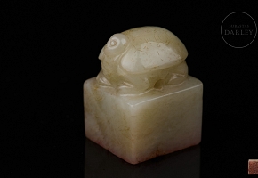 Hetian jade seal ‘Small turtle’, Ming dynasty