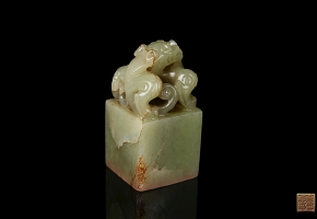 Yellow jade seal ‘Dragon’, Qing dynasty