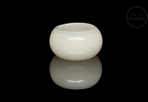 Ring carved from white jade, 20th century
