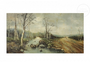 José Morales Alarcón (1901-?) “Road Along the River”