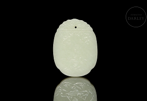 Jade pendant ‘Old Man Playing the Guqin’, Qing dynasty