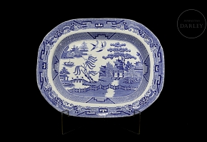 英国陶瓷托盘，“皇家石瓷”，19世纪