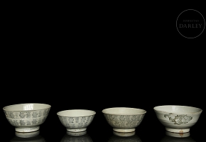 Four glazed ceramic bowls, Ming dynasty