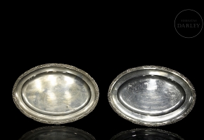 Dos bandejas de plata, s.XX