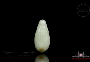 Jade “Corn” figurine, Qing dynasty