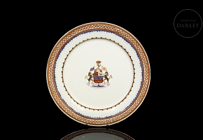 Plato de porcelana para exportación