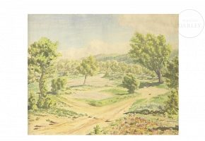 20th century Spanish school ‘Crossroads’, 1944