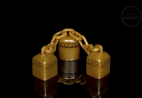 Conjunto de sellos de Shoushan, dinastía Qing