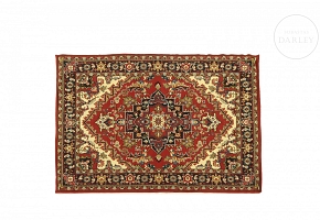 Persian-style wool rug, 20th century