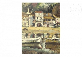 Juan Rico López (1925) ‘Boats on the shore’