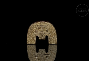 Carved jade amulet ‘Sun God’, Liangzhu culture