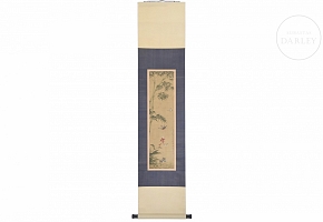 Chinese painting ‘Bamboo and Butterflies’, signed Yu Sheng
