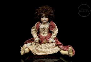 Antigua muñeca de porcelana, Europa, ca. 1890-1910