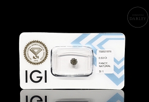 Diamante natural talla brillante, 0.53 ct, certificado IGI