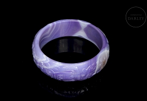 Brazalete de ágata morada