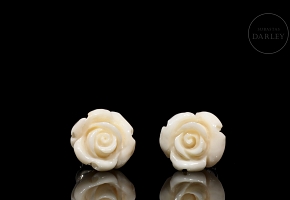 Pareja de pendientes en plata de ley 