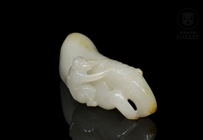 Figura de jade blanco 