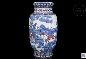 Jarrón de porcelana esmaltada