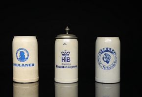 Three German glazed earthenware jugs, 20th century